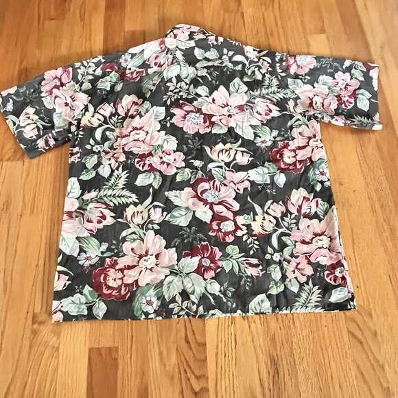 Reyn Spooner Shirt Men's Size L Hibiscus Flowers Aloha Hawaiian Reverse Y2K - Picture 2 of 6